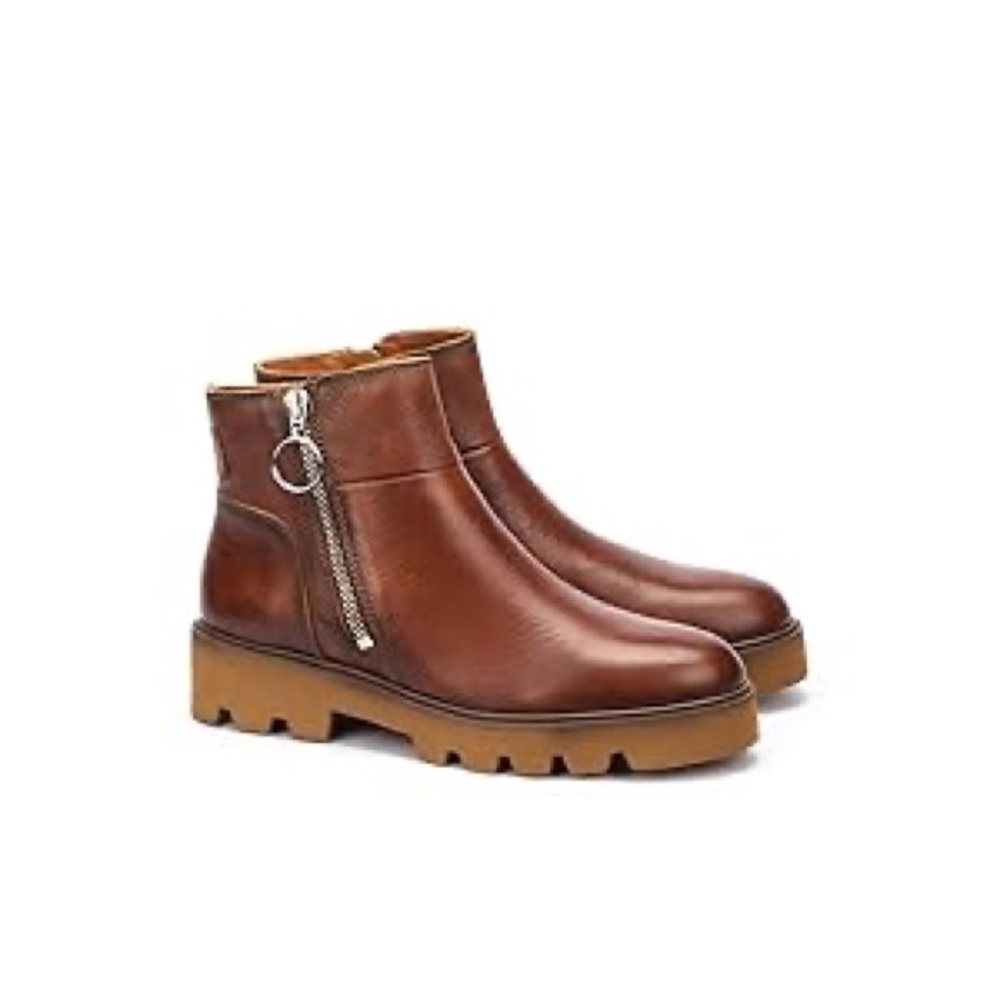 New PIKOLINOS Flat Ankle Boots Leather Salamanca for Woman Size 38